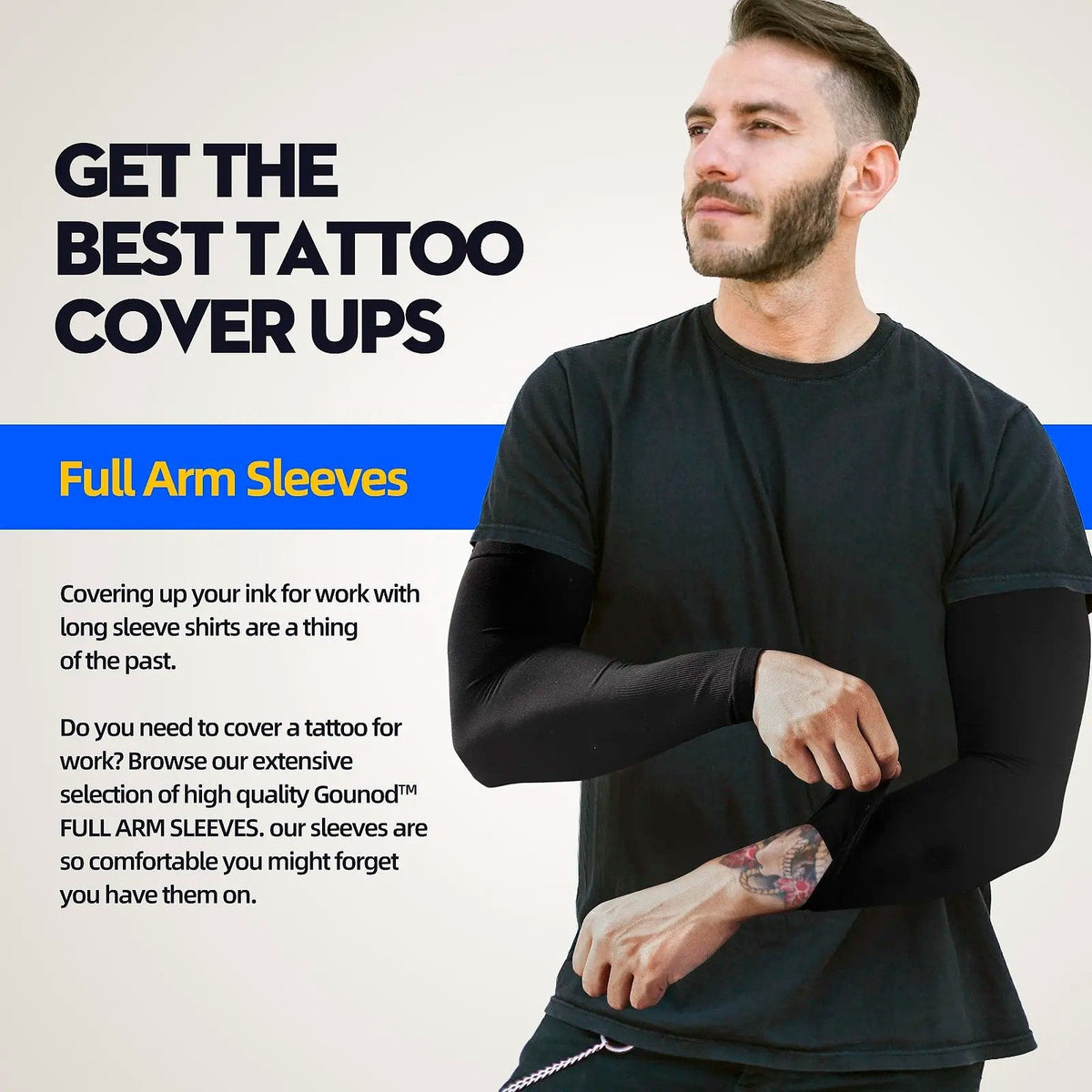 ☀️ UPF 50+ Cooling UV Arm Sleeves 🧊 | High Stretch Compression Fabric | Anti-UV Breathable Sleeves for Men Women