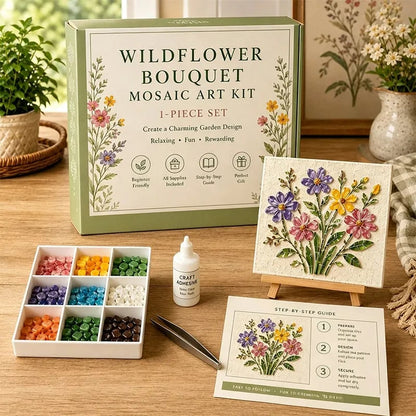 🔥 Last Day 49% OFF - 🌿 Watering Can Mosaic Art Kit | Beginner-Friendly Floral DIY Craft with Vibrant Mosaic Beads & Sturdy Display Base ✨