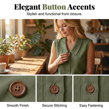 Women’s V-Neck Button-Down Top