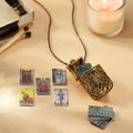 🔮✨ Tiny Tarot Deck Necklace – Wear Your Luck & Mystical Charm Anywhere! 🖤🌙