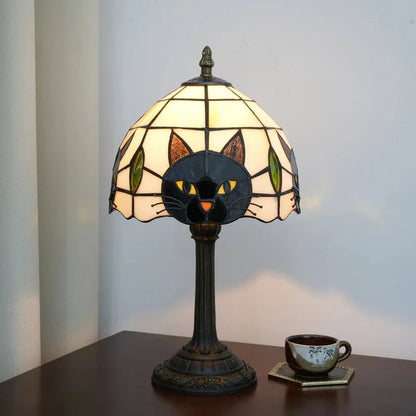 🎃 Halloween Tiffany Style Resin Themed Table Lamp