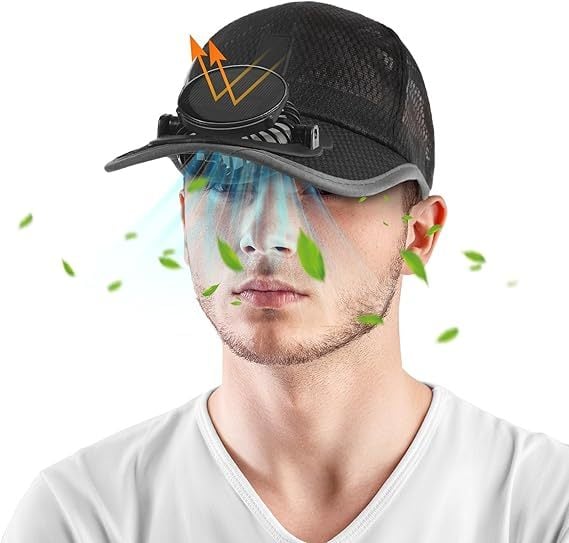Cooling Solar Fan Hat – UV Protection & Breathable Mesh