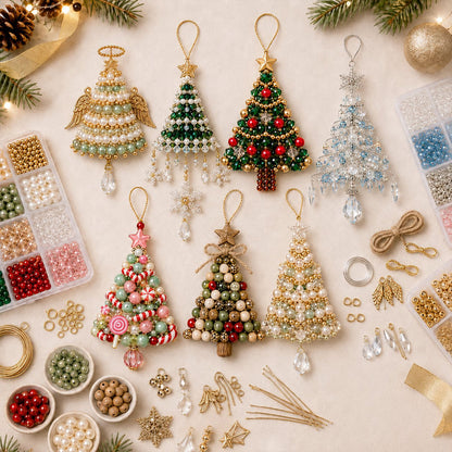 🔥 Last Day 50% OFF✨-🎄 DIY Christmas Tree Beaded Ornament Kit for Fun Holiday Crafting  ✨