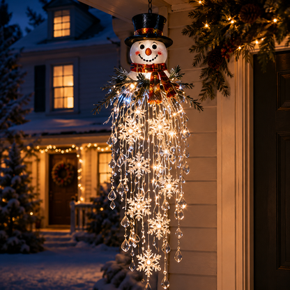 🔥LAST DAY 50% OFF❄️Christmas Hanging Snowflake & Crystal LED Light | Sparkling Porch & Holiday Decor✨