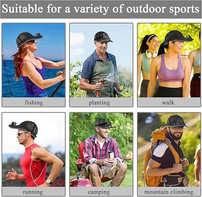 Cooling Solar Fan Hat – UV Protection & Breathable Mesh