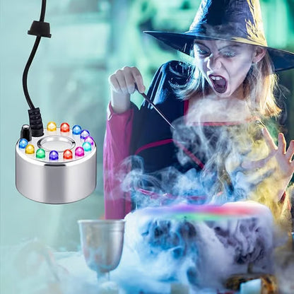 💨✨ 50% OFF! 12-LED Mist Maker – Cool Fog & Colorful Glow 💧⚡