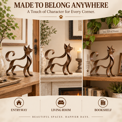 📣 50% OFF Today!-🐱 Maine Coon-style metal cat sculpture