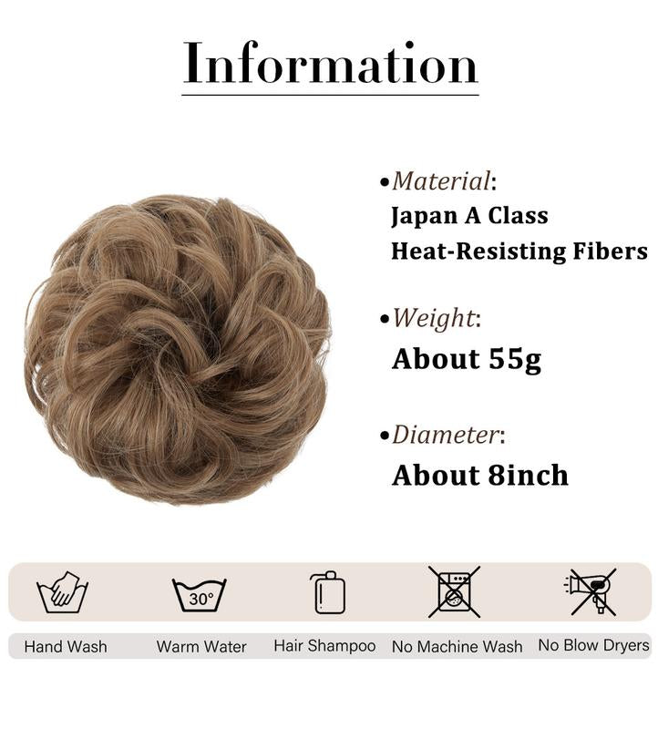 ⏰Last day Promotion ✨-🎀Effortless Messy Bun Scrunchie for Instant Volume & Curls 🎁