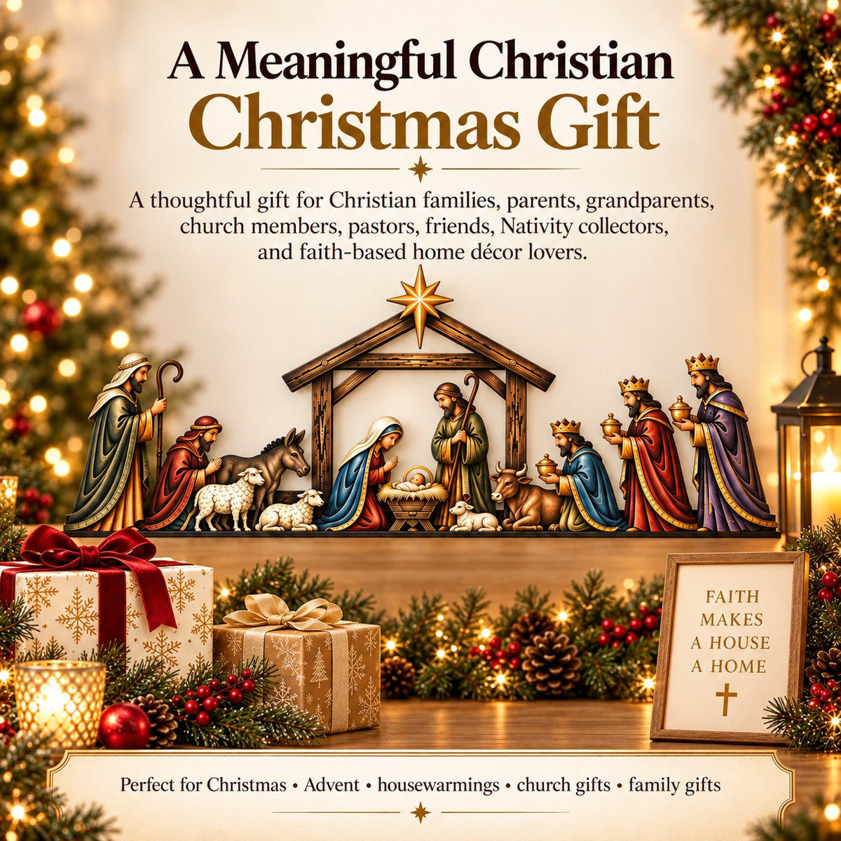 ✝️Nativity Scene Door Topper | Bring The Story Of Christmas Home