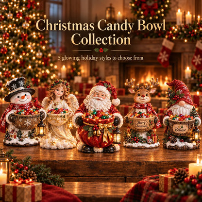 🎄Last day Promotion 🎁-🍬Lighted Christmas Candy Bowls in 5 Festive Designs🍪