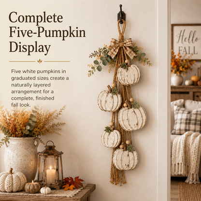 🎃✨ Rustic Pumpkin Door Hanging for Cozy Fall Decor 🍂