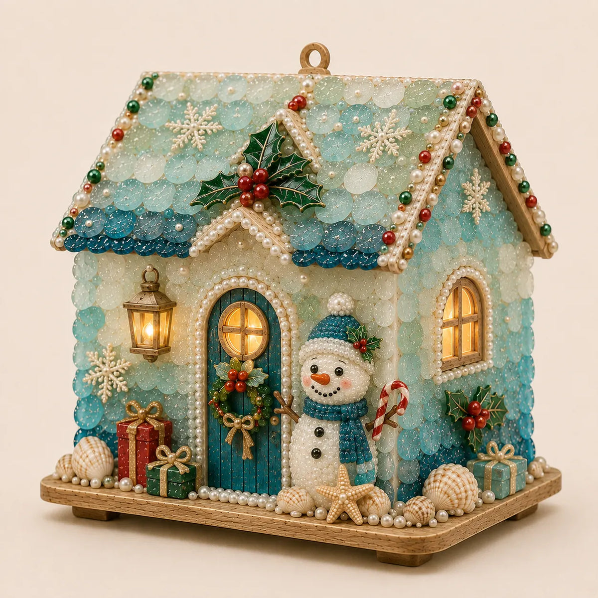 🎄✨ DIY Glowing Coastal Christmas Cottage Kit – Easy Crafting & Festive Coastal Charm! 🏡💖