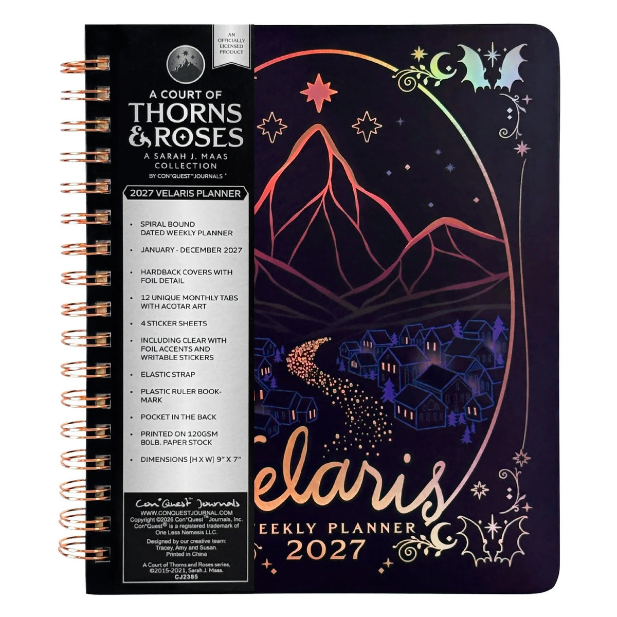 🔥HOT SALE 49% OFF🌙 A Court of Thorns and Roses: Velaris 2027 Weekly Planner ✨ Officially Licensed Fantasy Organizer