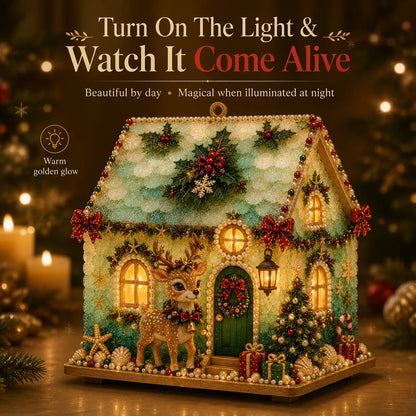 🎄✨ DIY Glowing Coastal Christmas Cottage Kit – Easy Crafting & Festive Coastal Charm! 🏡💖