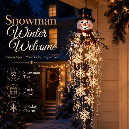 🔥LAST DAY 50% OFF❄️Christmas Hanging Snowflake & Crystal LED Light | Sparkling Porch & Holiday Decor✨