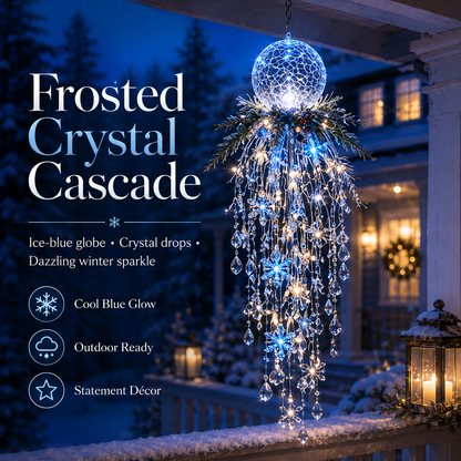 🔥LAST DAY 50% OFF❄️Christmas Hanging Snowflake & Crystal LED Light | Sparkling Porch & Holiday Decor✨