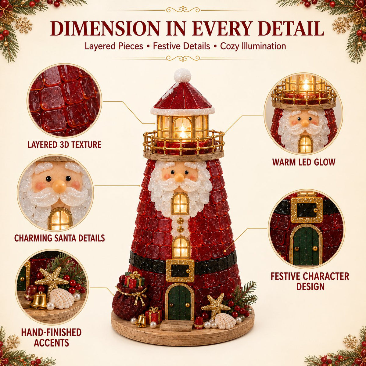 🎄✨DIY Lighted Christmas Lighthouse Kit Handmade Sea Glass Craft Gift💕