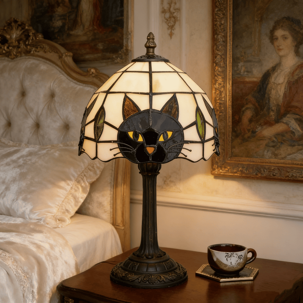 🎃 Halloween Tiffany Style Resin Themed Table Lamp
