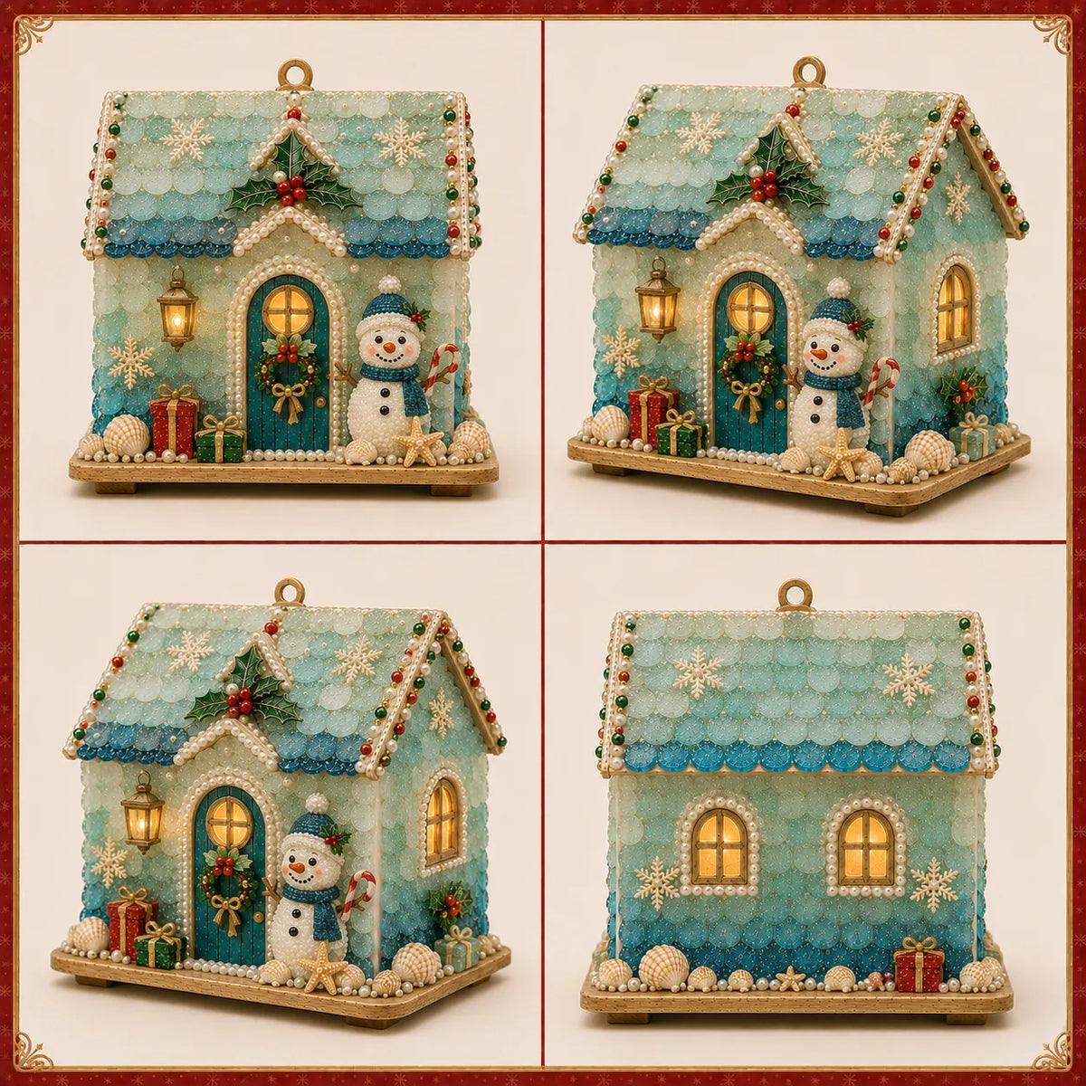 🎄✨ DIY Glowing Coastal Christmas Cottage Kit – Easy Crafting & Festive Coastal Charm! 🏡💖