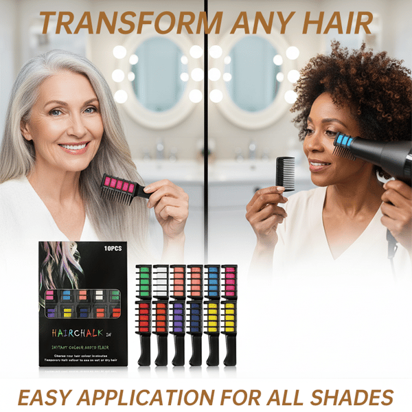 Festive Fun Hair Chalk Combs