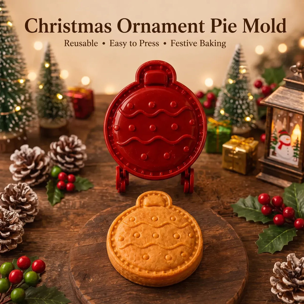 🎃🎄8-Piece Holiday Hand-Press Pastry Molds Cookie Pie Baking Tools🥧✨