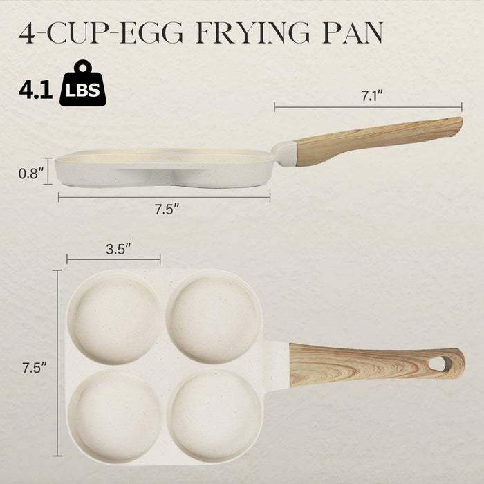 🍳 4-Cup Nonstick Egg Pan