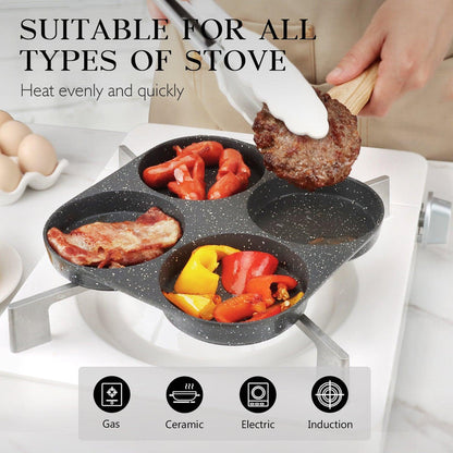 🍳 4-Cup Nonstick Egg Pan