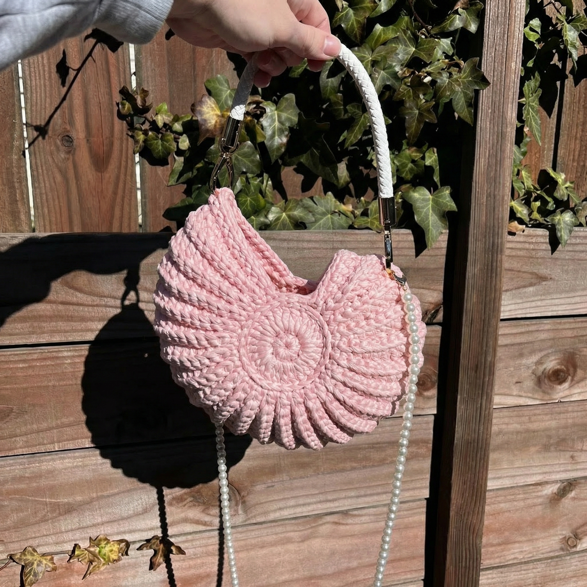 🎀✨ 50% OFF Crochet Shell Bag – 100% Handmade Summer Style 👜🌸