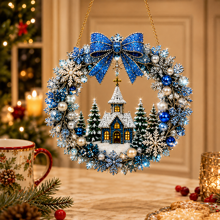🎄✨ DIY Christmas Pearl Art Wreath Kit for Holiday Decor 🎁