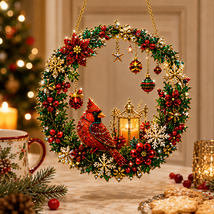 🎄✨ DIY Christmas Pearl Art Wreath Kit for Holiday Decor 🎁