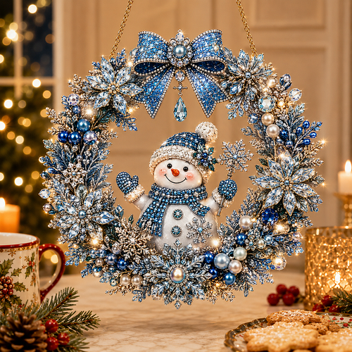 🎄✨ DIY Christmas Pearl Art Wreath Kit for Holiday Decor 🎁