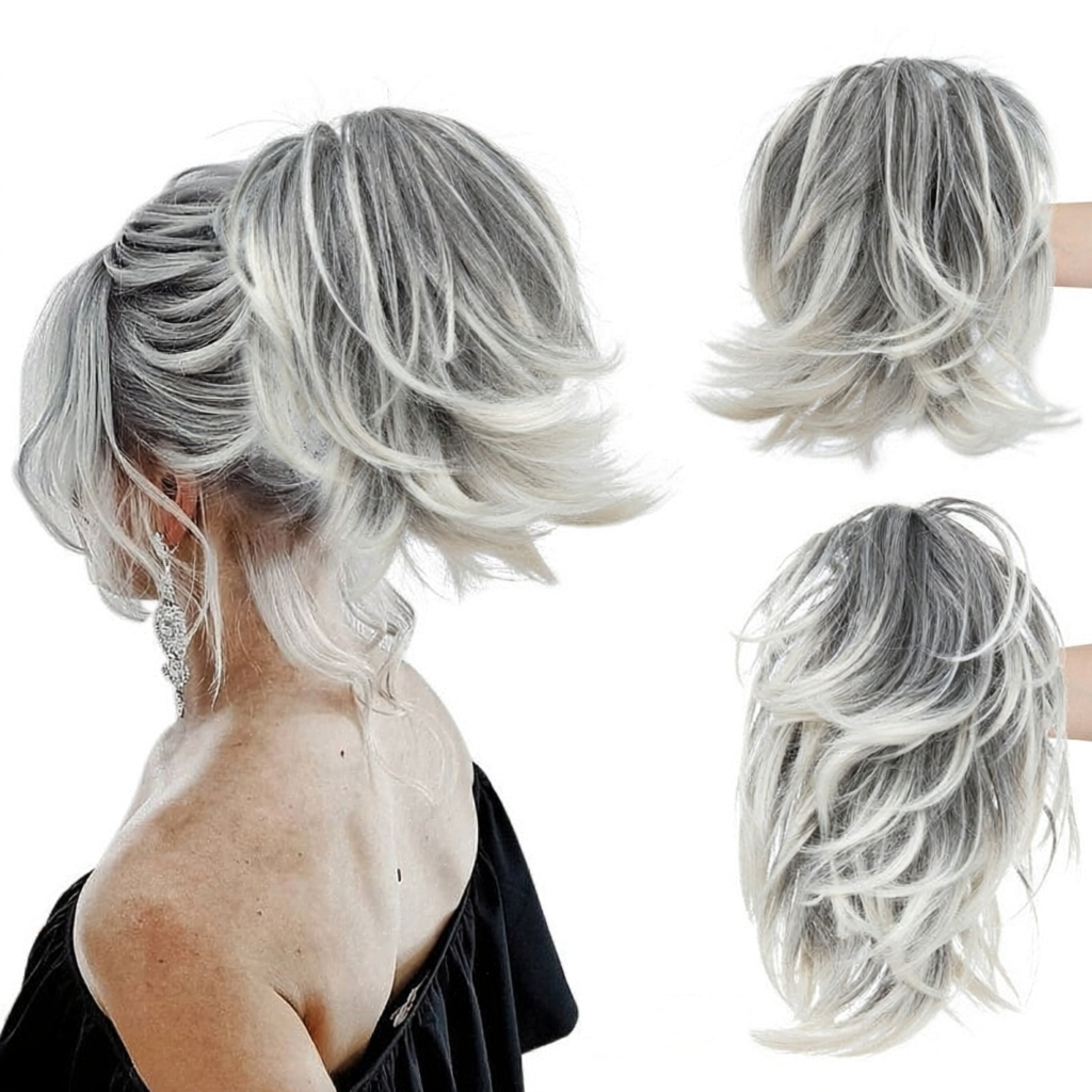⏰Last day Promotion 🔥-💕 Easy Claw Clip Ponytail Extension for Quick, Natural-Looking Volume & Style 🎀