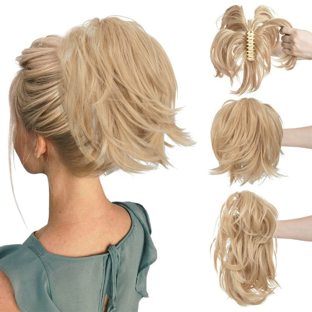 ⏰Last day Promotion 🔥-💕 Easy Claw Clip Ponytail Extension for Quick, Natural-Looking Volume & Style 🎀