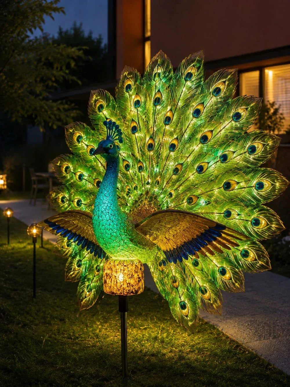 🔥 Last Day 60% OFF 🦚 Animated Solar Peacock Garden Sculpture