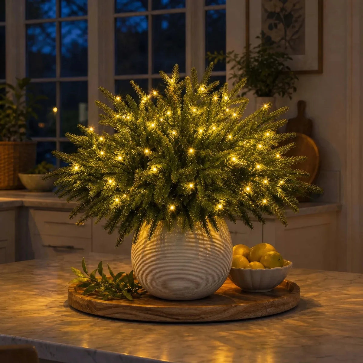 🌲✨ Enchanted Evergreen Pine Branches –Realistic Faux Pine Branches for Holiday Décor