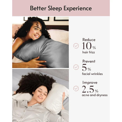 Cooling Silk Pillowcase Set-Sleep Cooler. Wake Up Beautiful.