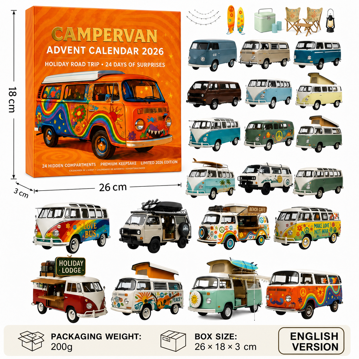 🚐🎄 2026 Campervan Advent Calendar for Holiday Road Trip Fun ✨