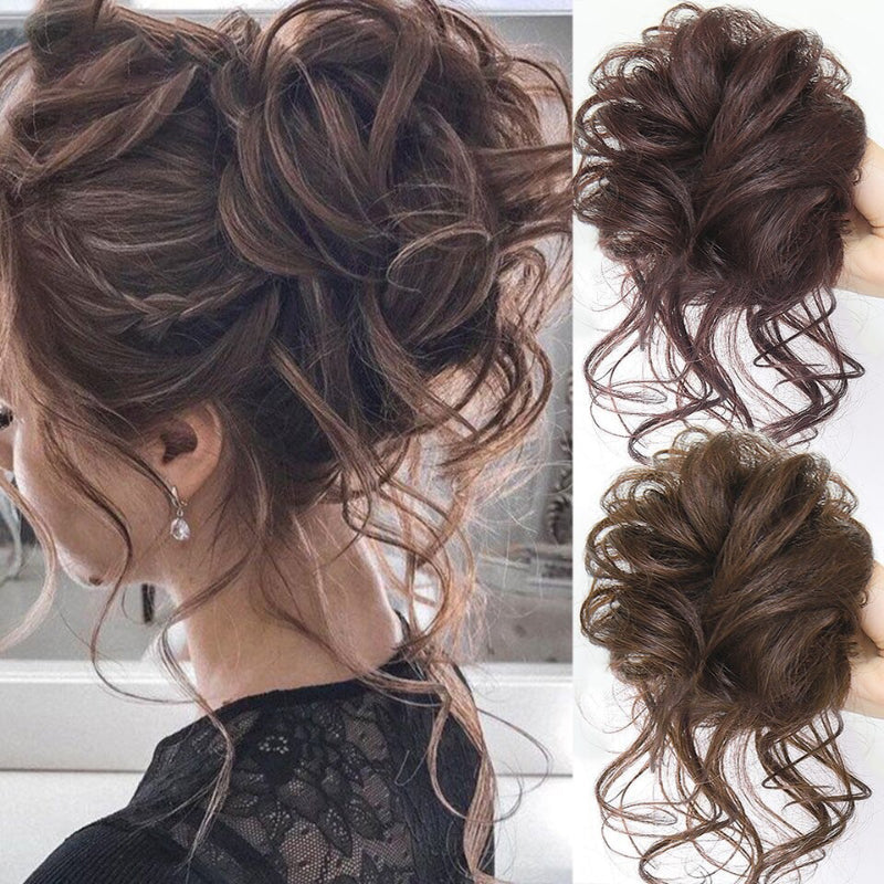⏰Last day Promotion ✨-🎀Effortless Messy Bun Scrunchie for Instant Volume & Curls 🎁