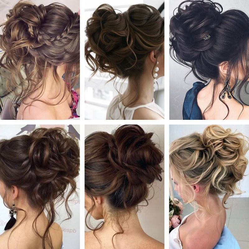 ⏰Last day Promotion ✨-🎀Effortless Messy Bun Scrunchie for Instant Volume & Curls 🎁