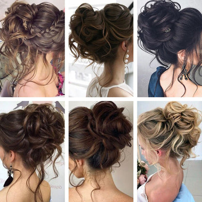 ⏰Last day Promotion ✨-🎀Effortless Messy Bun Scrunchie for Instant Volume & Curls 🎁