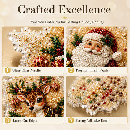 😍Xmas Pre Sales - 50% OFF🎄 6Pcs DIY Snowflake Diamond Art Ornament Kit | Festive Craft Fun