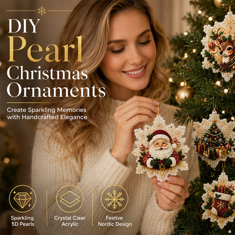 😍Xmas Pre Sales - 50% OFF🎄 6Pcs DIY Snowflake Diamond Art Ornament Kit | Festive Craft Fun