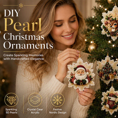 😍Xmas Pre Sales - 50% OFF🎄 6Pcs DIY Snowflake Diamond Art Ornament Kit | Festive Craft Fun