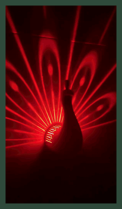 Peacock Projection Lamp Gift for Mom Girlfriend Friend Birthday