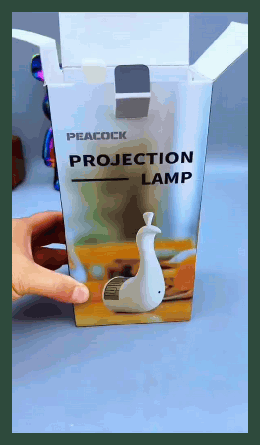 Peacock Projection Lamp Gift for Mom Girlfriend Friend Birthday